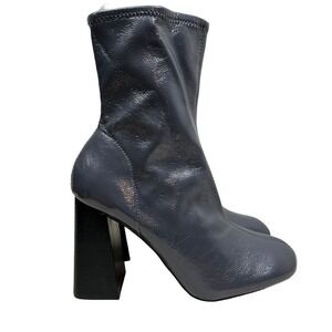 Top Shop Brody Boots Ankle Patent Stretch Pull On Gray Women Size‎ EUR 38